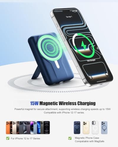 Azmuth for MagSafe Power Bank, 10000mAh Magnetic Wireless Portable Charger — view 2