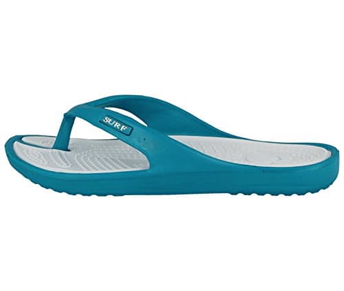 New Ladies Eva Toe Post Flip Flop Womens Pool Beach Slipper Water Proof Shoes (UK 3, Turquoise) — view 2
