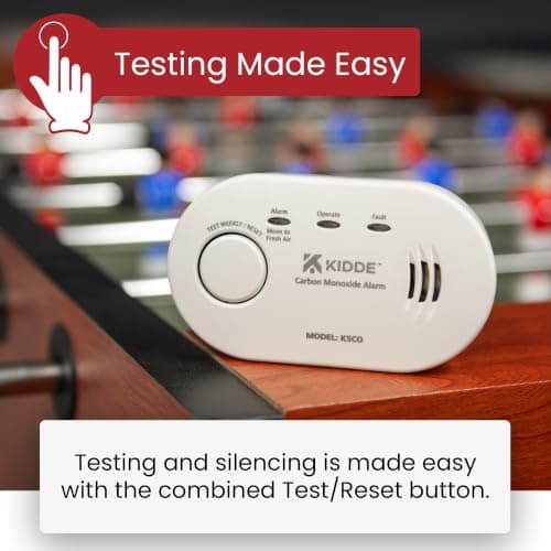 Twin Pack Kidde 5CO Battery Powered Carbon Monoxide Alarm and Detector - 10 Year Sensor Life with AA Batteries — view 6