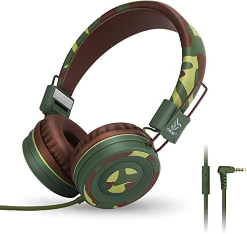 Yomuse C89 Kids Headphones Wired with Microphone for School Travel