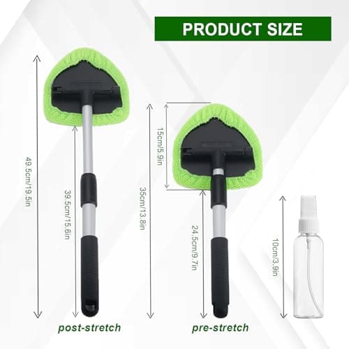 Car Window Cleaner Kit, Multifunctional Expandable Windshield Cleaning Tool — view 2