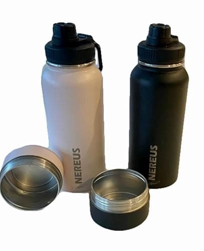 SYRENI NEREUS Water Bottle with hidden/secret compartment - thermal lined for hot and cold drinks (Seashell Pink) — view 6