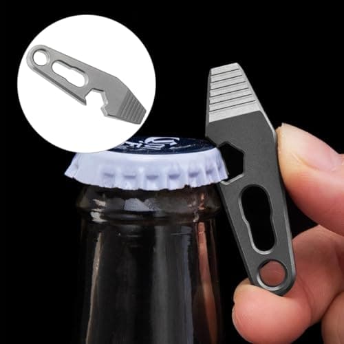 EDC Pry Bar, Titanium Keychain Multi Tool with Bottle Opener & Flathead Screwdriver for Outdoor Camping & Adventure, Pry Bar EDC, EDC Tool, Box Opener, Gerber — view 4
