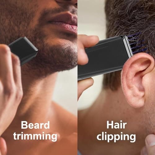 IndoTeam Beard Trimmer for Men, Rechargeable Cordless Beard & Hair Trimmer with Colour-Coded Guide Combs, Precision Trimming Kit with Nose Trimmer, USB Charging, Up to 90-Min Runtime — view 6