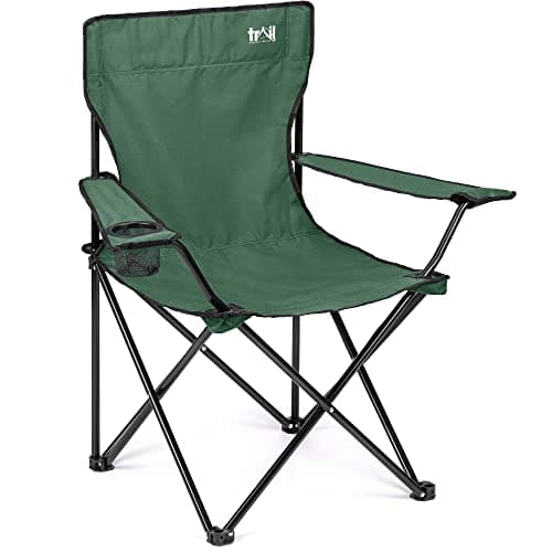 Trail Folding Camping Chair with Cup Holder, Green