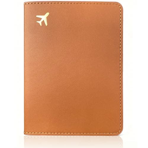 toTravelGear Passport Holder for Travel Essentials,RFID Blocking Passport Cover Case for Travel Accessories,Travel Wallet for Women Men, Dark Brown, 5.5 x 4 inches, Minimalist