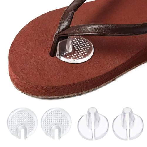 2 Pairs Silicone Thong Sandal Toe Protectors, Flip Flop Toe Post Protectors, Comfortable Cushion Pads for Sandals&Shoe, for Woman & Man, Soft Material, Invisible, for Foot Protection, Easy to Use — view 2