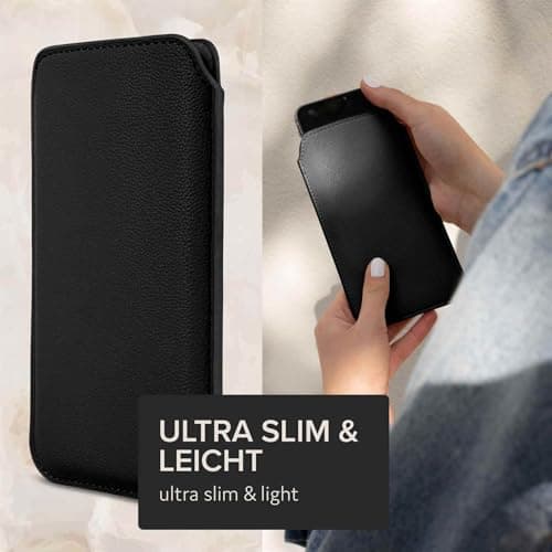 ONEFLOW Liberty Case for Nokia 235 4G (2024) Mobile Phone Slip-in Case with Pull-Out Function, PU Leather Mobile Phone Case, Protective Case with Tab, Sleeve Case for Insertion, Black — view 4