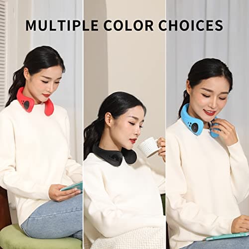 Neck Warmer Rechargeable, Heated Scarf with 36-58℃ Adjustable Temperature, Soft Leather Electric Neck Warmer for Pain Relief, Fast Heating Pad for Indoor, Outdoor Winter Gift for Family, Friends — view 5