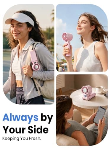 Deyhoc Handheld Fan Rechargeable with LED Display & Clip, 1-199 Speed — view 5