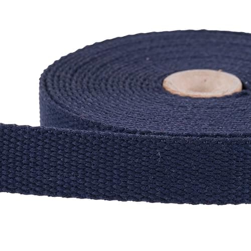 Shelver Heavy Duty Cotton Webbing Strap, 1 or 1.5 Inches and Colours, 5m (Navy, 25mm) — view 2