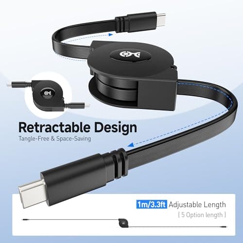 Cable Matters 2-Pack Retractable USB C to USB C Cable, 1m — view 2