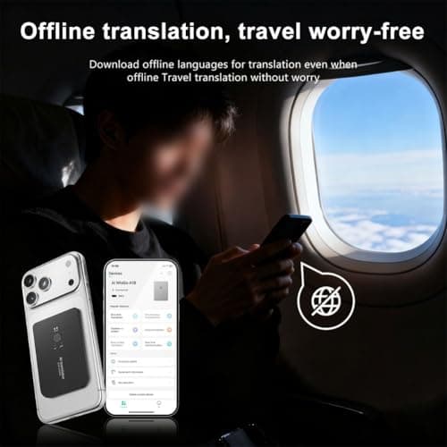 AI Language Translator Device with Magnetic Charging, 140+ Languages Support for Online/Offline/Video/Photo Translation in Meetings, Lectures and Travel — view 6