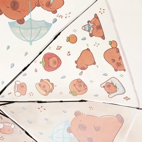 Clear Umbrellas Auto 3 Fold Travel, Transparent Compact Umbrella for Outdoor Rain Protection. — view 2