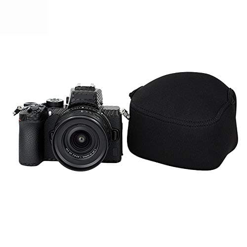 JJC Neoprene Camera Case for Sony a6700 ZV-E1+16-50mm F3.5-5.6, Camera Travel Pouch Protective Bag for Canon EOS R50 R100+RF-S 18-45mm F4.5-6.3 RF 50mm F1.8 for Fuji X-S20 X-S10+15-45mm Lens (Black) — view 6