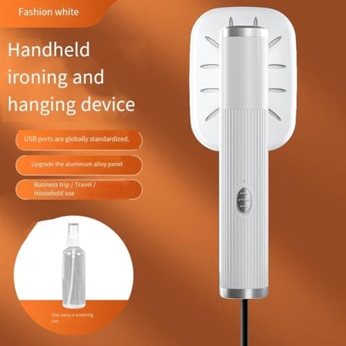 USB Rechargeable Handheld Steam Iron - Compact Garment Steamer with 180 Degree Rotation, For Mini Steamer for Travel and Home Ironing (white) — view 2