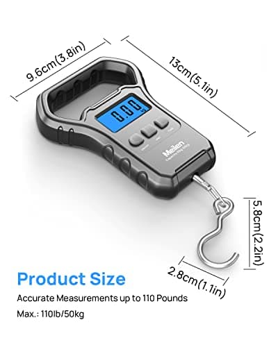Meilen Luggage Scale, Digital Fishing Suitcase Weigh Scale, 110lb/50kg — view 5