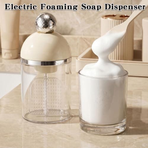 Electric Foaming Soap Dispenser, Portable Automatic Foam Maker (Pink) — view 2