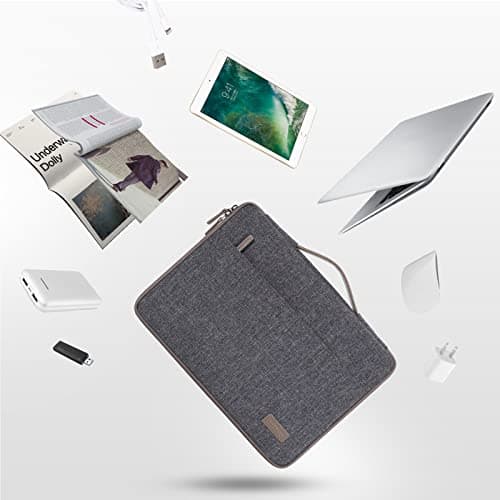DOMISO 14 inch Laptop Case Sleeve Protective Cover Compatible with 15 inch MacBook Air M4 M3 M2,MacBook Pro,14-15 inch HP Dell ASUS Chromebook,Waterproof Computer Cases Bag with Handle,Dark Grey — view 3