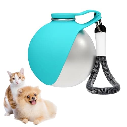 Portable Pet Water Bottle, 10 Oz Stainless Steel Foldable Dog Drink Bowl