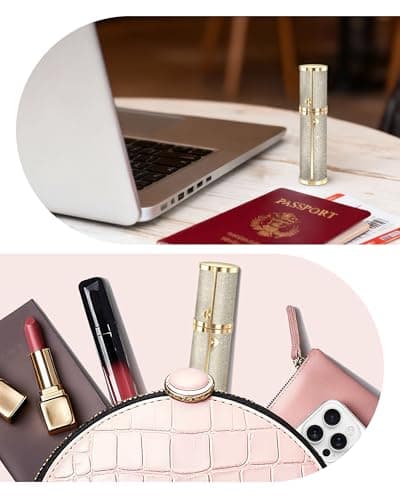Perfume Atomisers Refillable Travel Spray Bottle 5ml Mini Atomiser Gold — view 4