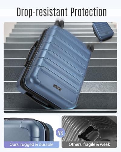 LIGHT FLIGHT Expandable Cabin Suitcase 20 Inch, ABS Carry On, 55x22x38 — view 6