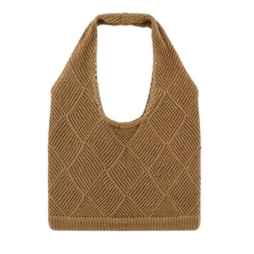 Meralo Womens Crochet Beach Bag - Boho Mesh Tote Bag