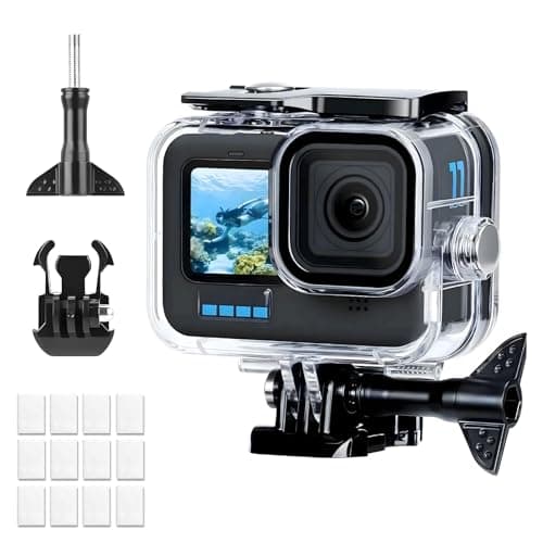 Waterproof Case for gopro Hero 13/12/11/10/9 Black - 60M/196FT Diving Protective Housing, Underwater Action Camera Case with Quick Release Mount & Anti-Fog Insert