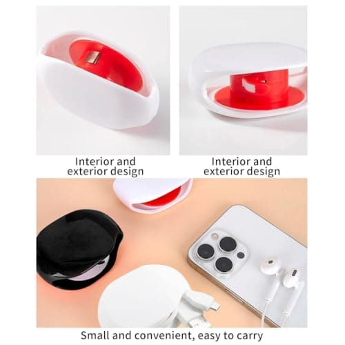 Earphone Cord Winder - Cable Reel, Wire Organizer | Compact Automatic Cord Retractor with Lightweight Build, Digital Cable Storage Device for USB Wire Headphone Desktop Travel Use — view 5