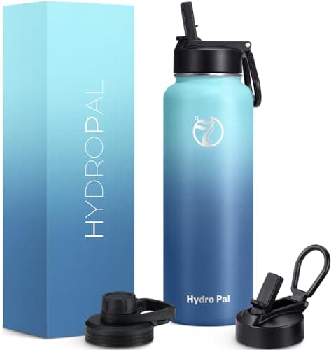 HydroPal Vacuum Insulated 500ml Stainless Steel Water Bottle with Dual Lids