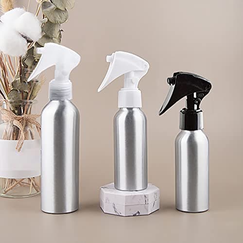 ZEOABSY Pack of 6 Empty 250ml Refillable Spray Bottles, 250 ml Aluminum Misting Bottles White Trigger Sprayer for Garden, Cleaning, Travel Beauty, Barber Shop Essential + 1 x Funnel — view 3