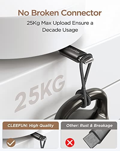 CLEEFUN 5-Pack[0.3m/30cm] Short USB C Cable Fast Charging USBA to USBC Lead — view 6
