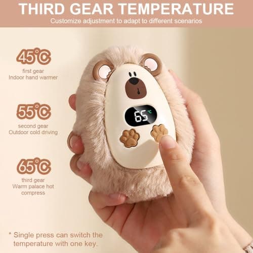 Naughty Bear Hand Warmer Stuffed Cartoon 3 Heat Levels — view 4