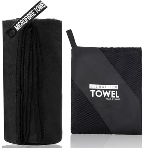 KANGSIT Microfibre Towel, Black, 80x40cm