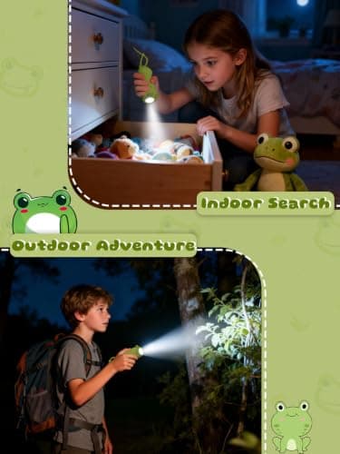 CoolGift Mart Kids Silicone Torch, Dimmable Flashlight for Toddlers Kids Boys Girls, Rechargeable Hanging Night Light for Camping, Night Walks and Home Use, Fun Animal Themed Portable Flashlight — view 4