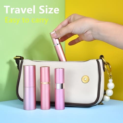 Yikimyfo 5 Pcs Travel Size Perfume Atomizer, 10ml/0.34oz Perfume Refill Bottle Mini Cologne Spray Bottle Refillable Atomizer Bottle for Travel Party Must with Tool — view 3