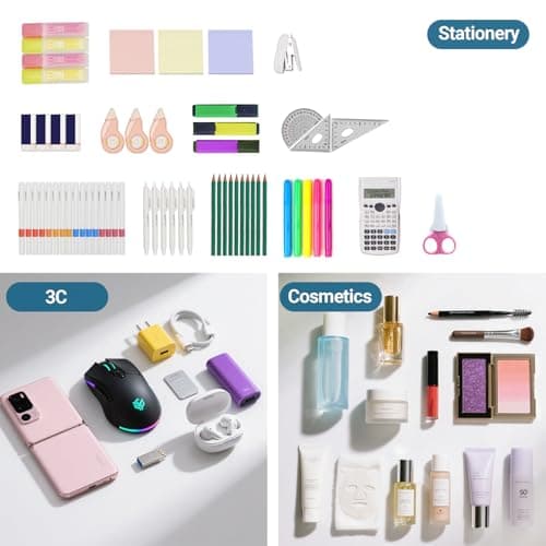 ZYB Pencil Case Large Capacity Pencil Case,Large Pencil Pouch with Compartments Handheld,Multifunctional Stationery Pouch Makeup Bag Gift for School Office Kids Girls Boys Adult Women Men-Teal — view 6