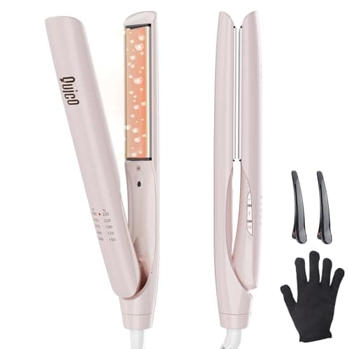 Quico Hair Straightener, 100-240V Dual Voltage Hair Straightener and Curler