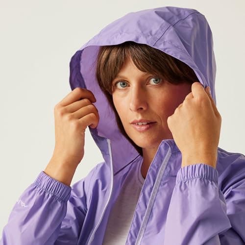 Regatta Womens Pack-It III Jacket Waterproof Pack Away Hiking Walking Coat 28 Black — view 5