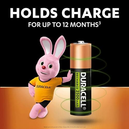 DURACELL AA Rechargeable Batteries (8 Pack) 1.2V, 2500 mAh NiMH — view 5
