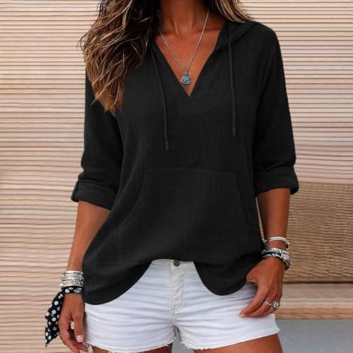 Women's Overhead Hoodie, Sweatshirt, for Road Trips and Walking, Sweat Top — view 3