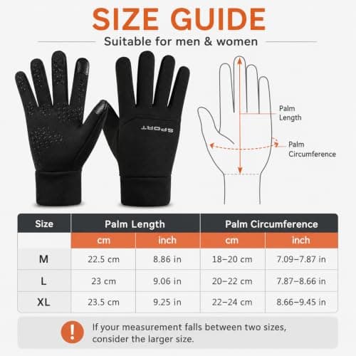 JRTEAY Cycling Gloves, Winter Thermal Gloves, Thermal Cycling Glovees for Men Women, Waterproof Touchscreen Winter Glovess, Windproof Full Finger Ski Running Driving Glovess — view 2