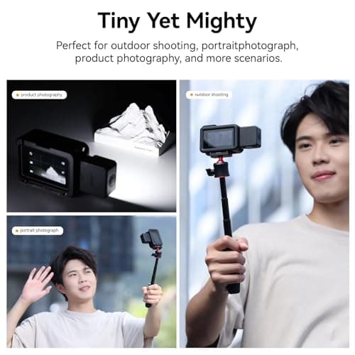 ULANZI LM18 Vlogging Light Mini LED Action Camera Video Light Magnetic Photography Lighting for DJI Osmo Action 3/4/5 Pro Camera Cage Accessories — view 3