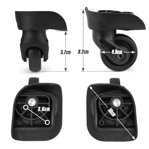 GUGULUZA 1 Pair Luggage Suitcase Wheel Replacement Spare Spinner Wheel for Hard Shell Suitcase Repair, GW237 — view 2