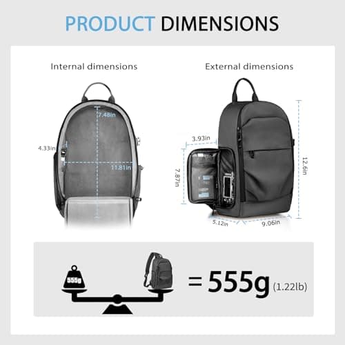 TAAOKA Camera Sling Bag for Photographer– Waterproof Crossbody Camera Bag with Fast Access Pockets, Thick Shockproof Photography Backpack with Tripod Holder, DSLR Camera Bag for Nikon/Sony/Canon — view 5