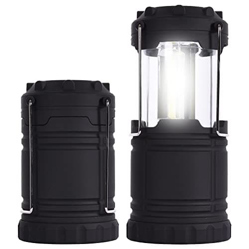 Albert Austin Collapsible COB LED Camping Light | Indoor/Outdoor Emergency Lantern | 2X Brighter LED Lights | Battery Powered | Built in Handles | Collapsible | Portable | Tent Lights - Twin Pack