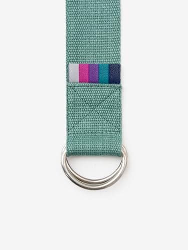 Yogamatters D-Ring Yoga Belt Strap - Organic Cotton, 2m | For Stretching and Improving Flexibility | Yoga Accessories & Equipment (Mineral) — view 5