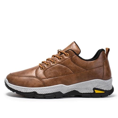 Men's Hiking Shoes Couple Walking Boots Low Rise Hiking Boots Lightweight Trekking Footwear Waterproof Outdoor Camping Climbing Shoes Sneaker Outdoor Sports Trainers Coffee — view 6