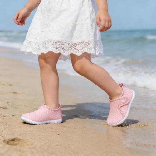 JOINFREE Slippers for Baby Boys Girls Summer Water Shoes Breathable Comfort Non-Slip Toddler Aqua Shoes Quick-Dry for Beach, Pool & Swimming NPink 12-18 Months — view 2