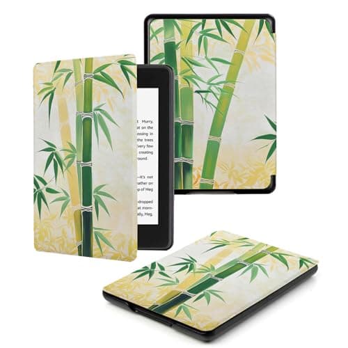 Case for Kindle Paperwhite (12th Generation-2024) Lightweight PU Leather Protective Cover with Auto Sleep/Wake for kindle Paperwhite 2024 E-Reader Case,Bamboo Forest